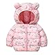 Baby Winter Mantel mit Kapuze Kinder Jacke Langarm Leicht Jacke Rosa Einhorn 1-2 Jahre