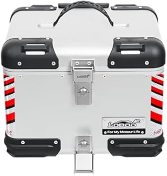 Loboo Motorcycle Top Case 36L for BMW R1250GS ADV2021 TIBET-B Series Aluminum Alloy Motorbike Tail Box with Leather Lining, Waterproof Detachable Motorcycle Top Box