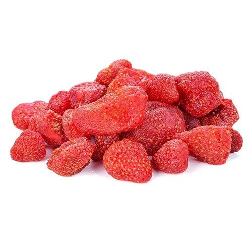 Image of Ancy Dried Strawberrry 250 Grams - Juicy, Sweet and Chewy Snack Rich in Vitamins & Fiber | No Added Sugar | Loved by Kids, Travellers and Cooking Friendly Moms | Vegan Starwberries | Easy to Pack for Trips, or Decorating Cakes, Cupcakes, Ice-Cream and More | Freeze-Dried Strawberries | Dehydrated Dry Fruit