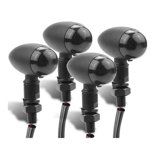 Feux clignotants de moto en métal 10mm - Finis les clignotants cassés avec ces 4 lampes 12V ambre