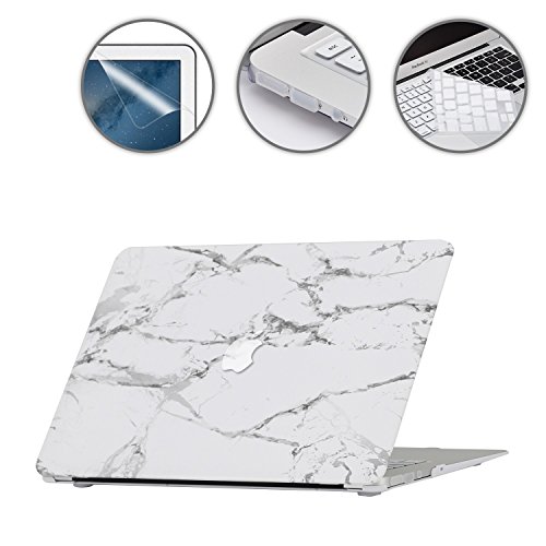 i-Buy Mate Caso de Shell duro + cubierta del teclado + Protector de pantalla + enchufe del polvo para Apple Macbook Air 13 pulgadas (Modelo A1369...