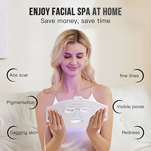 IBORRIA Red Light Therapy for Face Led Face Mask Light Therapy, Infrared Red Light Therapy Mask - Image 4