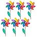 6 Pcs Multicolore Girandola Del Giardino, Girandole a Vento Plastica Per Bambini, Regali Per Bambini, Può Essere Usato Come Decorazione Del Giardino, Forniture Per Feste e Oggetti Fotografici, 18 CM