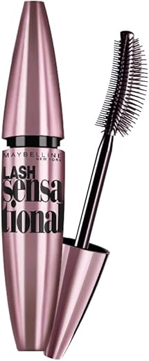 Maybelline New York Mascara, No-clumping, Fanning Brush, Waterproof, Lash Sensational, Black, 9ml