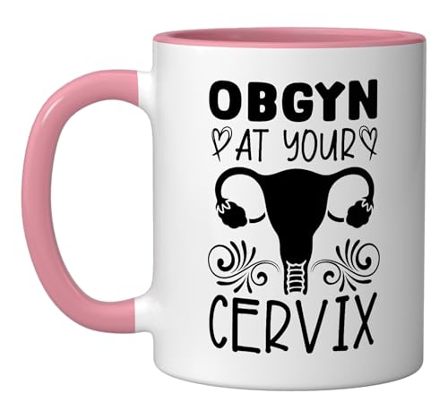 Taza de Cerámica Rosa/Blanca 11 onzas miniatura 1
