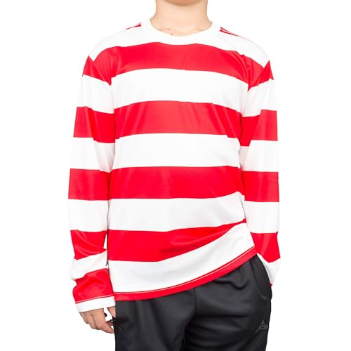 Disfraz completo de Where's Waldo con camisa, gorro y gafas miniatura 3