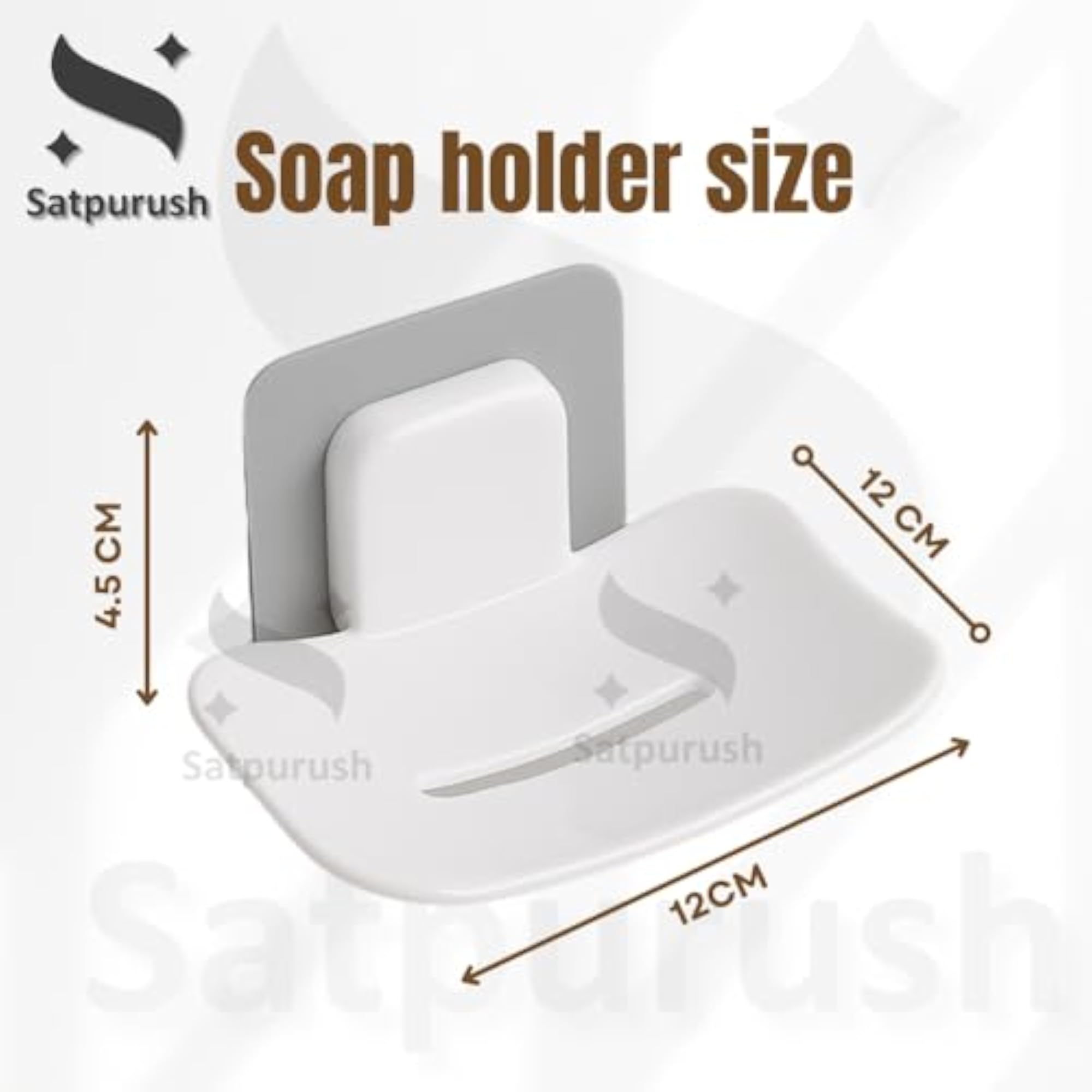 Self-Adhesive Soap Holder for Bathroom (Pack of 2)
