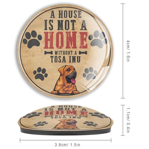 Imanes de vidrio de cachorros para recordar que una casa no es un hogar sin un Akita Inu 4