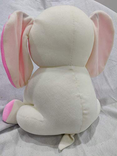 Image of PIKABOO Baby Elephant Soft Toy, Elephant Soft Toy for Kids, Toddlers - 25 cm (White)