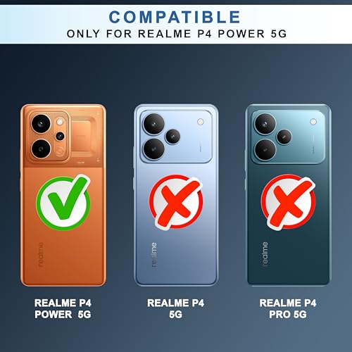 Image of CEDO Backcover for Realme P4 Power (5G) | Camera Protection Bump Shockproof Edge | Ultra Hybrid Transparent Acrylic Clear TPU+PC Hard Backcase Cover (Black)