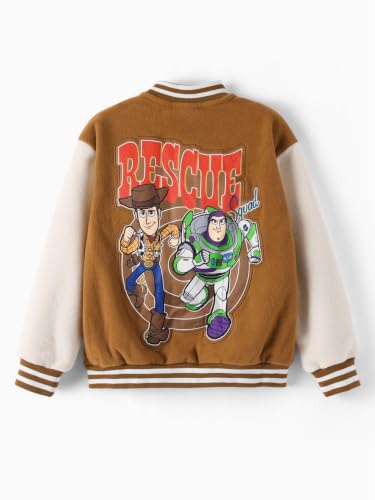 Image of Disney Kids Fleece Bomber Jacket, Varsity Outerwear with Pockets, 2-10Y