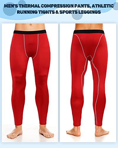 Hicarer 6 Pack Men's Compression Pants Workout Pants Athletic Compression Leggings Running Tights for Men Sport Supplies4