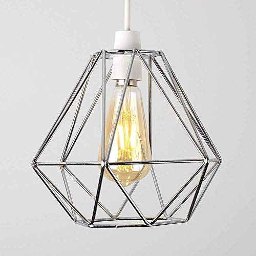 Lustre en métal chromé haut de gamme | Éclairage intérieur design et robuste - 3