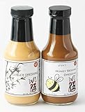 Wu Japanese Ginger Dressing - ALL NATURAL - NO PRESERVATIVES - GLUTEN FREE - MADE WITH POWERFOODS - SALAD DRESSING - 10.7 FL OZ (Variety Pack, 2 Bottles)