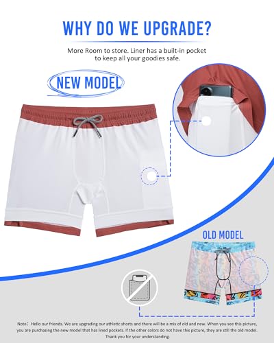 Image of maamgic Mens 5 inch Gym Running Shorts for Men 2 in 1 Quick Dry Workout Athletic Shorts