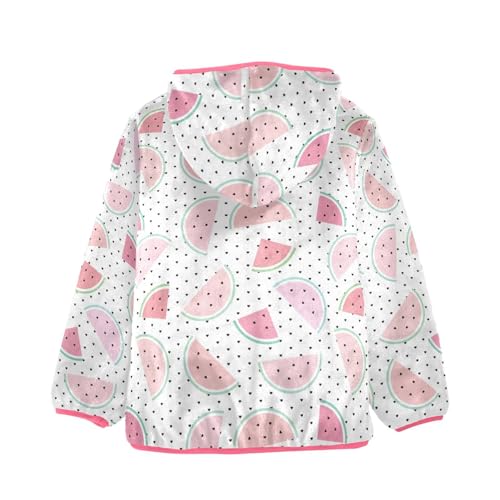 OTVEE Watermelon Pink Fruit Kids Hoodie Jacket Fall Spring Full Zip Warm Outwear Coat2
