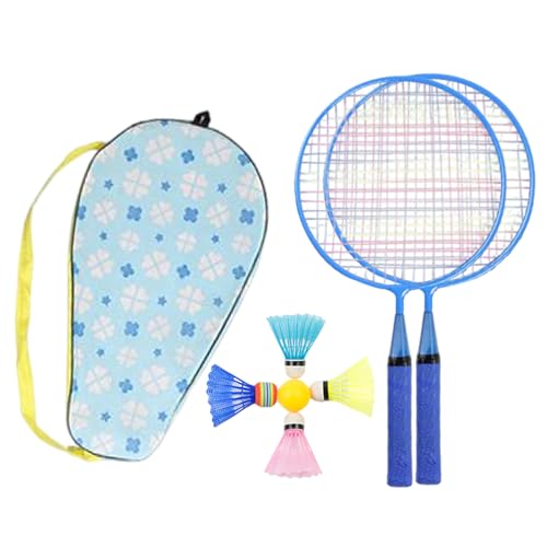 Set Di Volanti Di Badminton per, Rebound Badminton Trainer, Gioco Di E Racchette Per Giardino, Volante Automatico Regolabile, Attrezzatura Leggera Completa per Adolescenti Sport All'aperto
