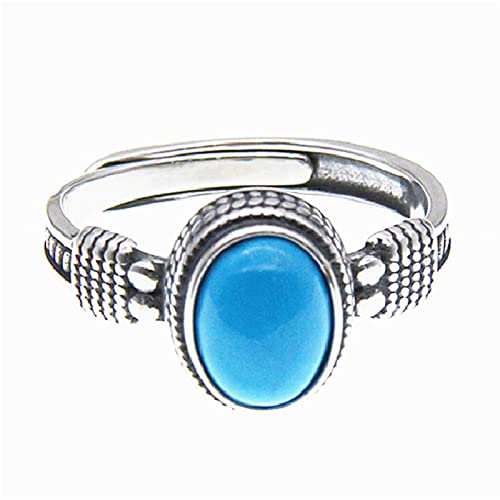 Bague turquoise pour homme réglable en argent S925 : finis les problèmes de taille