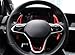 iJDMTOY Sports Red CNC Billet Aluminum Larger Paddle Shifter Extensions Compatible with Volkswagen 2022-up MK8 Golf GTI Golf-R e-Golf, etc