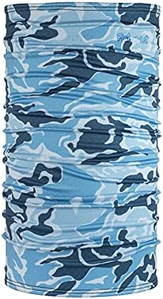 Fishmasks Single Layer Neck Gaiter - Lightweight, Fishing Protection from Sun, Wind and Moisture - Made in USA - UPF 50+ Moisture-Wicking Fabric - Water Camo