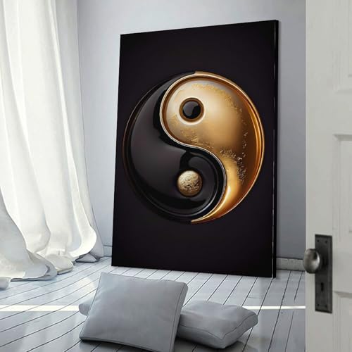 Tableaux décoration moderne yin yang sur toile grand format