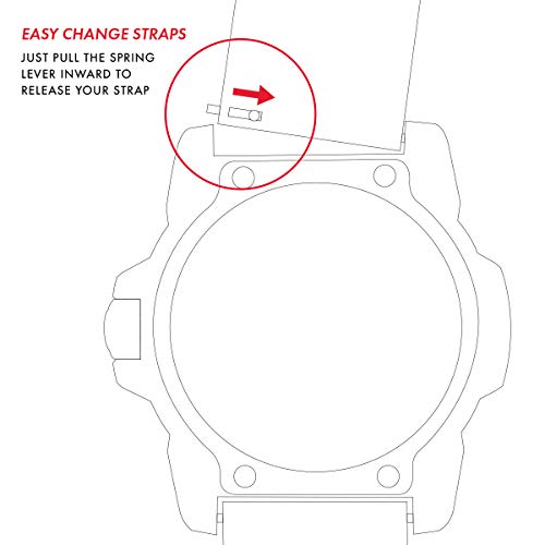 Genuine Luminox Replacement Band Fpx.3050.20Q.2.K - 23 Mm Black Rubber Strap With Steel Buckle For Navy Seals Series 3050 #TOP3