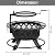 BALI OUTDOORS Wood Burning Fire Pit with Quick Removable Cooking Grill, Black, 32in