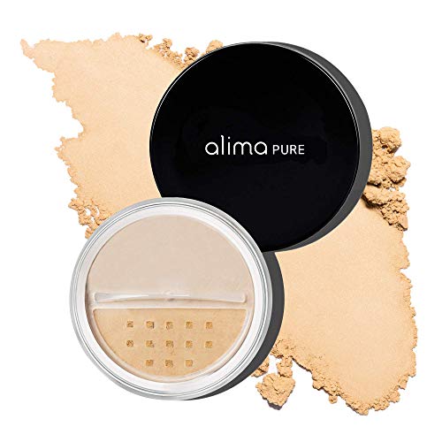 Alima Pure Satin Matte Foundation, Loose Mineral Powder Foundation Makeup, Face Powder Matte Oil Free Makeup, Natural Makeup Mineral Foundation Full Coverage Natural Foundation Powder 0.15 oz/ 4.5 g