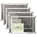 Fenestrelle Expandable Window Screen, 2 Way Adjustable, Horizontal (15"h fits 21-40"w) or Convert to Vertical (21"h fits 15-28"w) - 4 Pack