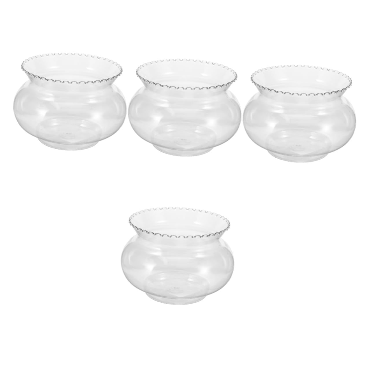 POPETPOP 4 Pz Piccolo Acquario Contenitore Trasparente Acquario da Tavolo per Pesci Rossi per Pesci Rossi Decorativo Serbatoio Betta da Tavolo plastica Transparent