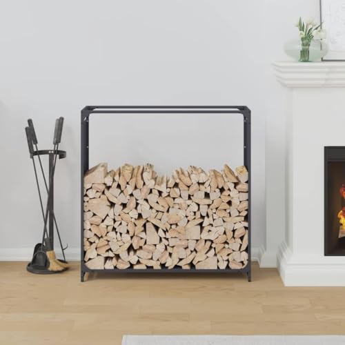 Étagère pour bois de chauffage en acier robuste et moderne