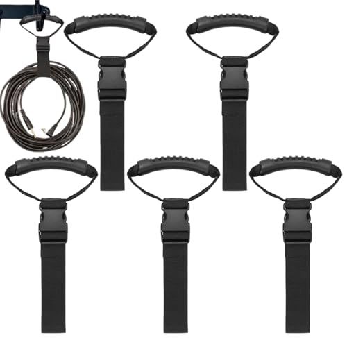 Förlängningskabelhållare, garage förlängningsbälte hållare 5 delar – robust återanvändbar permanent hållare för elinstallation verkstad trädgård båt garage utomhus