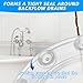 2 Pack Bathtub Stoppers, 6.1 Inch Transparent & Green PVC Bathtub Overflow Drain Cover Plug for Deep Water Bath, Universal Fit for Bathtub Drain Hole