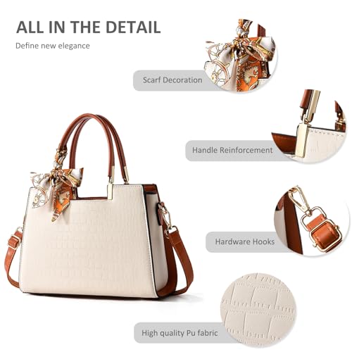 Bolso tote elegante para mujer con asa superior y cinta miniatura 6