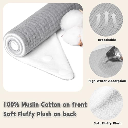 Image of Susurration Muslin Baby Drool Bibs 10Pack Soft Square Adjustable Bandana Bibs for Unisex Baby Girls & Boys