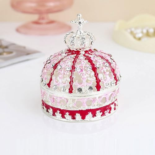 Boîte à bijoux couronne émaillée : ne perdez plus vos petits trésors grâce à ce rangement