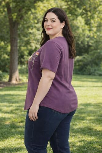 Image of In Love Women's Graphic Printed Cotton Plus Size Longline T-Shirt | Cotton fabric - soft longline T-shirt with easy plus-size fit