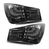 SPPC L.E.D Taillights Smoke 4 Pieces Assembly Set for Chevrolet Cruze - (Pair) Driver Left and Passenger Right Side Replacement