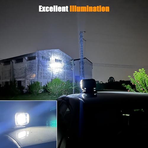 OEOVON Remote LED Spot Lights for Trucks, Auto Home-Position 360 Rotating Marine Search Light for Boat, 6 Powerful Magnets Built-in Go Outdoor Light（Black） by OEOVON - Image 2