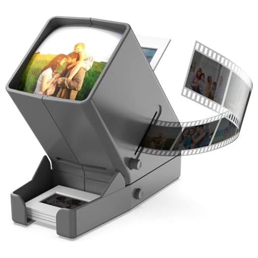 Portable LED Diabetrachter 35mm Negativ und Diaprojektor Dia-Betrachter mit 33fach vergrößernder für Dias