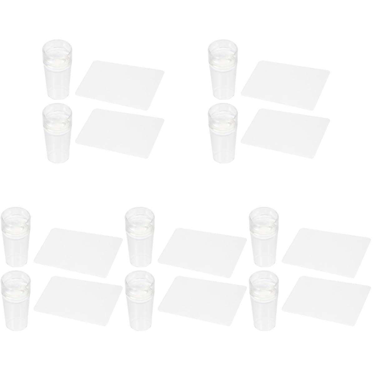 FRCOLOR 10sets Stamper Per Unghie Silicone Per Nail Art Raschietti Inclusi Perfetti Per Punta Francese e Decorazioni Eleganti Facile Da Usare e Resistente