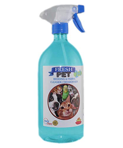 Trade Chemicals FRESH PET 2in1 BEDDING & FABRIC,Clean & Deodorise -1L with Spray - BABY POWDER