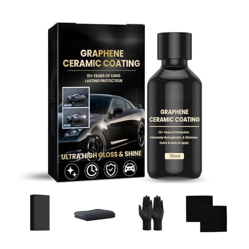 Funnaura 2024 Graphene Car Ceramic Coating Kit, High Gloss, Extremely Hydrophobic
