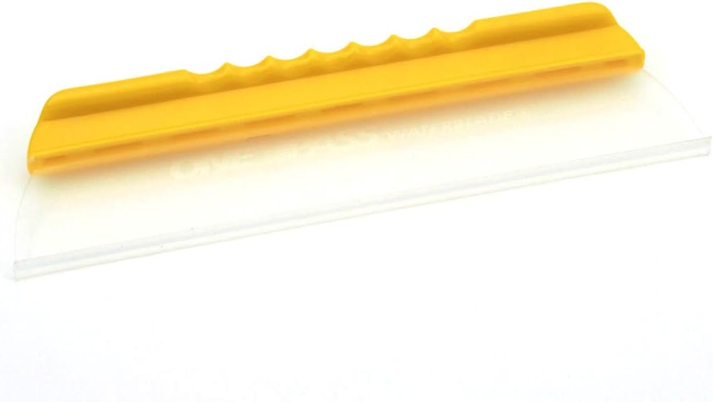 One Pass Super Flex 12" Waterblade Silicone T-Bar Squeegee Yellow for Cars, Trucks and Motorhomes