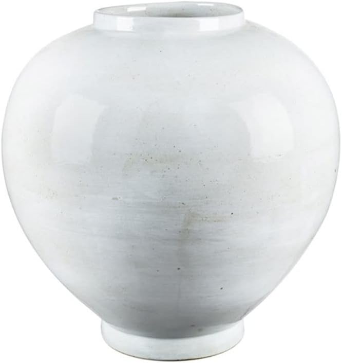 Vase Modern Home Chinese Style Ceramic Round Pot Vase Into The Home Living Room Decoration Flower Flower Arrangement Table Decoration Suitable for Dining and Living Room Home decoratio