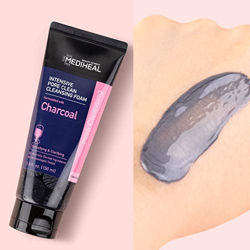 Mediheal Charcoal Intensive Pore Clean Cleansing Foam 150Ml (5 Fl.oz.) - Formulated With Charcoal, Pore Clean And Purifying Facial Foam Cleanser, Sebum Control, Removes Skin Wastes #TOP2