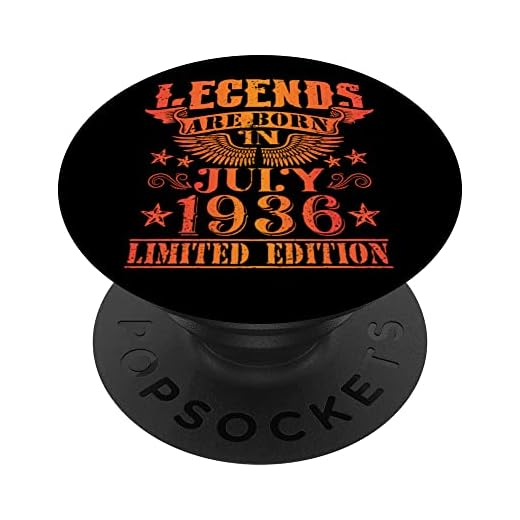 Cumpleaños Julio 1936 Edición Limitada Regalo Legend July PopSockets PopGrip Intercambiable