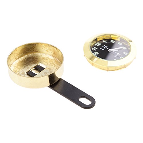 figatia Suporte de Relógio com Discagem à Prova D'água para Motocicleta Prata + Amarelo