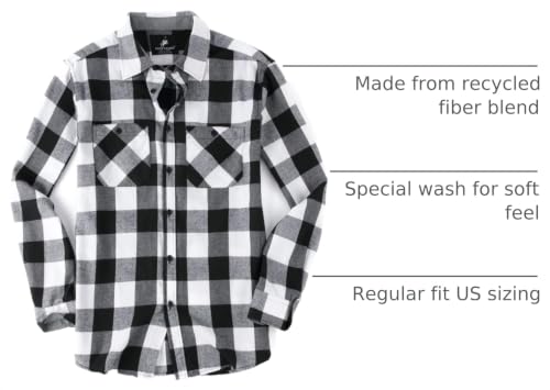 Image of Alex Vando Mens Button Down Regular Fit Long Sleeve Casual Flannel Shirts