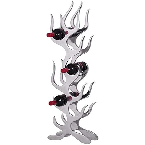 FineBuy Design Aluminium Weinregal Flame Cover